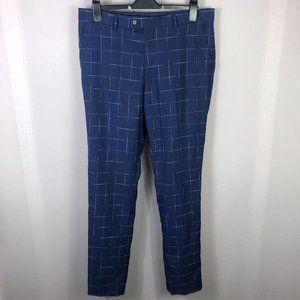 Savile Row Blue Camden Trouser Pants Sz 36W